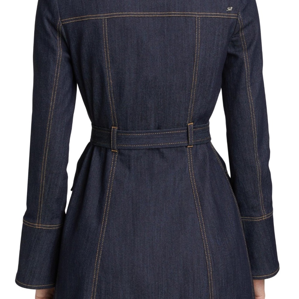 Cinq a Sept Evie Belted Denim Mini Dress - Size 4 - Picture 3 of 14